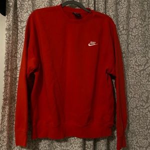 Red Nike crewneck